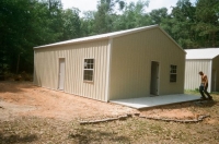 24x30x10 Lightstone walls, white roof and trim
