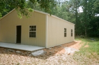24x30x10 Lightstone walls, white roof and trim
