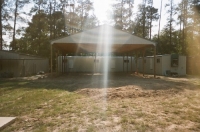 30x50x10 pavillion, ash grey walls, Charcoal trim