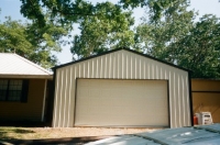 24x30x10, white walls and roof, black trim