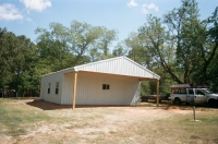 30x30x10, 10' extended roof line, roof, walls and trim frost white